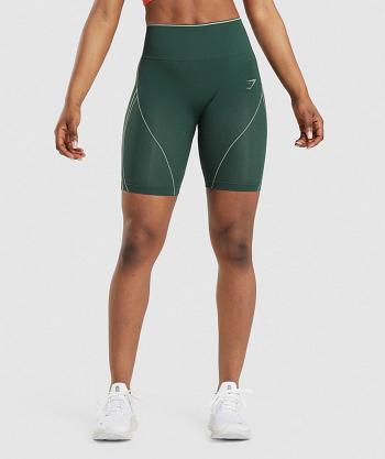 Gymshark Apex Seamless High Rise Short Ženske Kratke Hlače Obsidijanske Zelene Zelene | HR 3837WNB